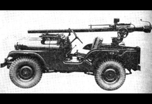 M40 Recoilless Rifle atop an M38A1 JEEP; Image from the Public Domain.