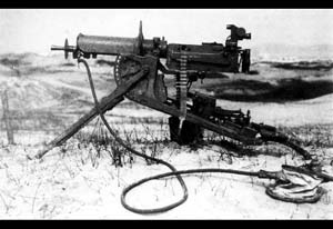 Left side view of a mounted Maxim MG08.