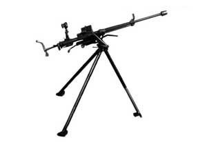 Right side view of the Type 77 Heavy Machine Gun on a tripod mounting