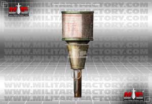 Profile illustration view of the RPG-43 anti-tank stick grenade; color