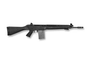 Right side profile view of the SiG SG542 Battle Rifle