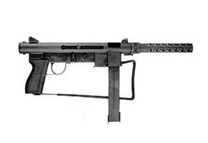Right side view of the Smith & Wesson SW M76 submachine gun