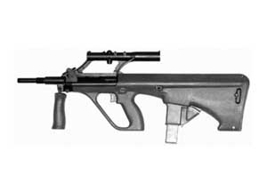 Left side view of the Steyr AUG Para submachine gun