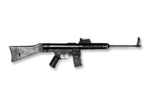 Right side profile view of the StG45 prototype assault rifle
