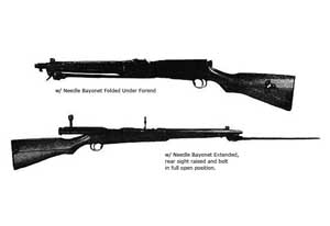 Two views of the Japanese Type 44 Carbine