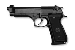 Left side view of the Vektor Z-88, clearly showing its Beretta M92 origins